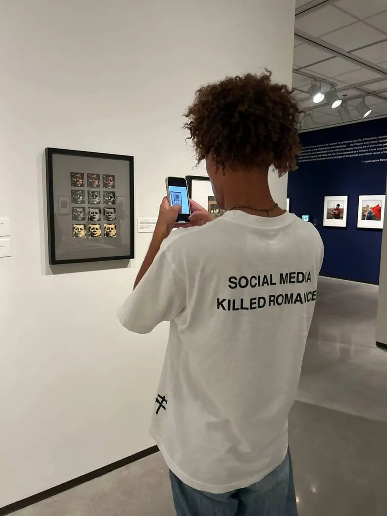 Social Media Killed Romance (On Back) T-Shirt