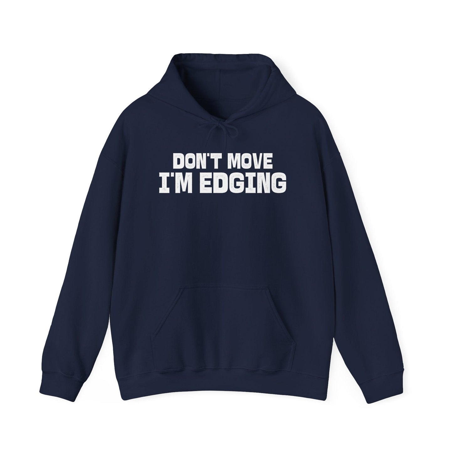 DragonMerch Hoodie Navy / S Don’t Move I’m Edging Hoodie